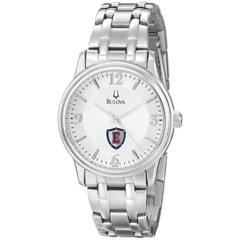 Men's Bulova  Silver Eastern Connecticut State Warriors Stainless Steel Quartz Watch