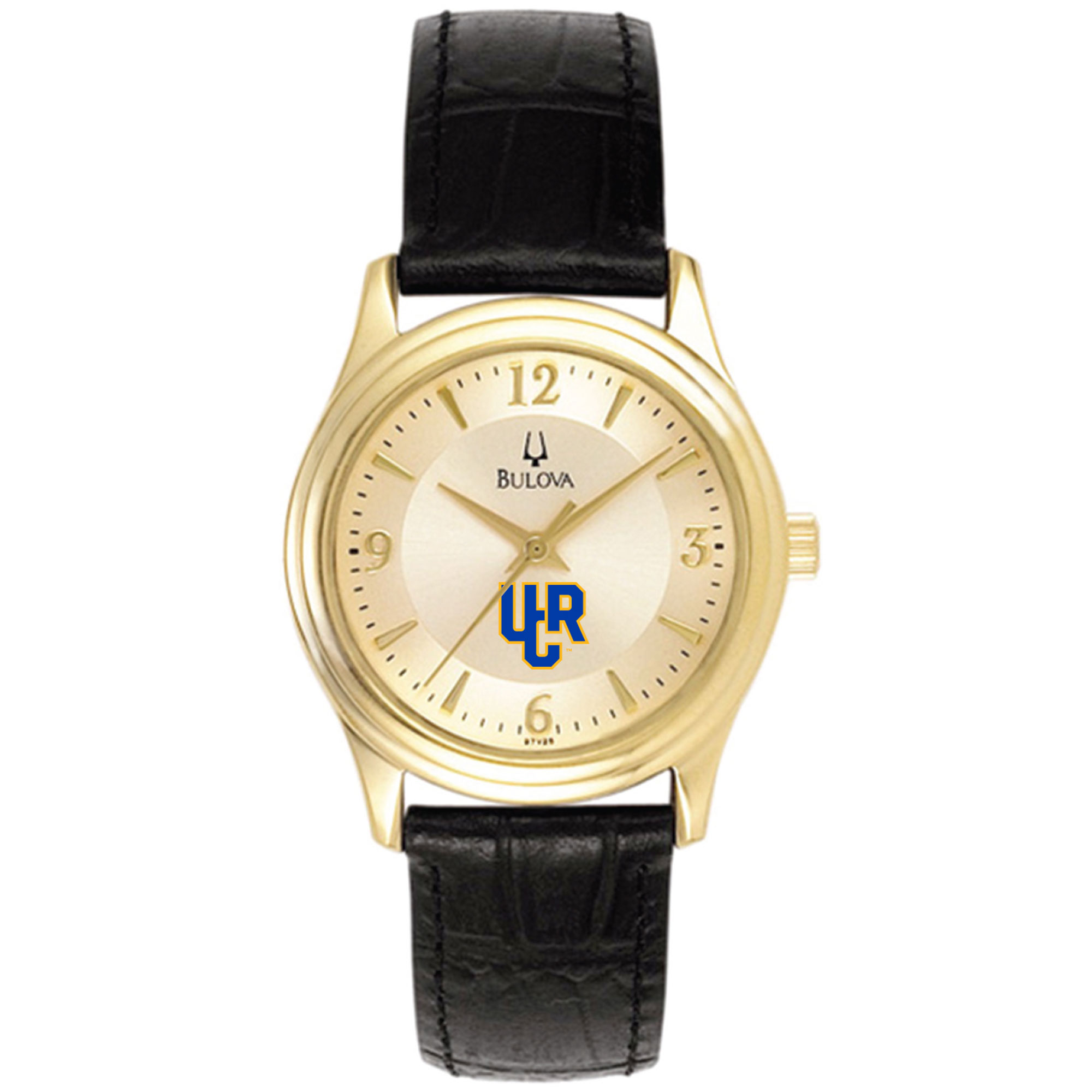 Women's Bulova  Gold/Black UC Riverside Highlanders Stainless Steel Watch with Leather Band