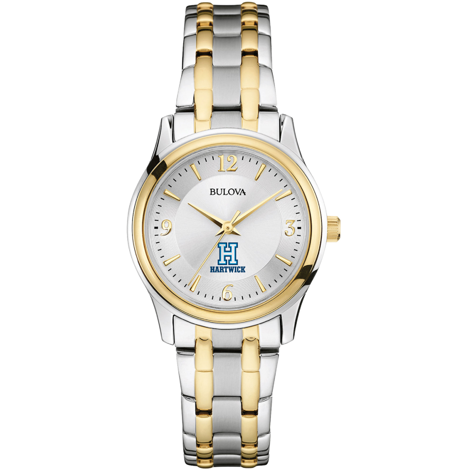 Women's Bulova  Silver/Gold Hartwick College Hawks Two-Tone Stainless Steel Watch