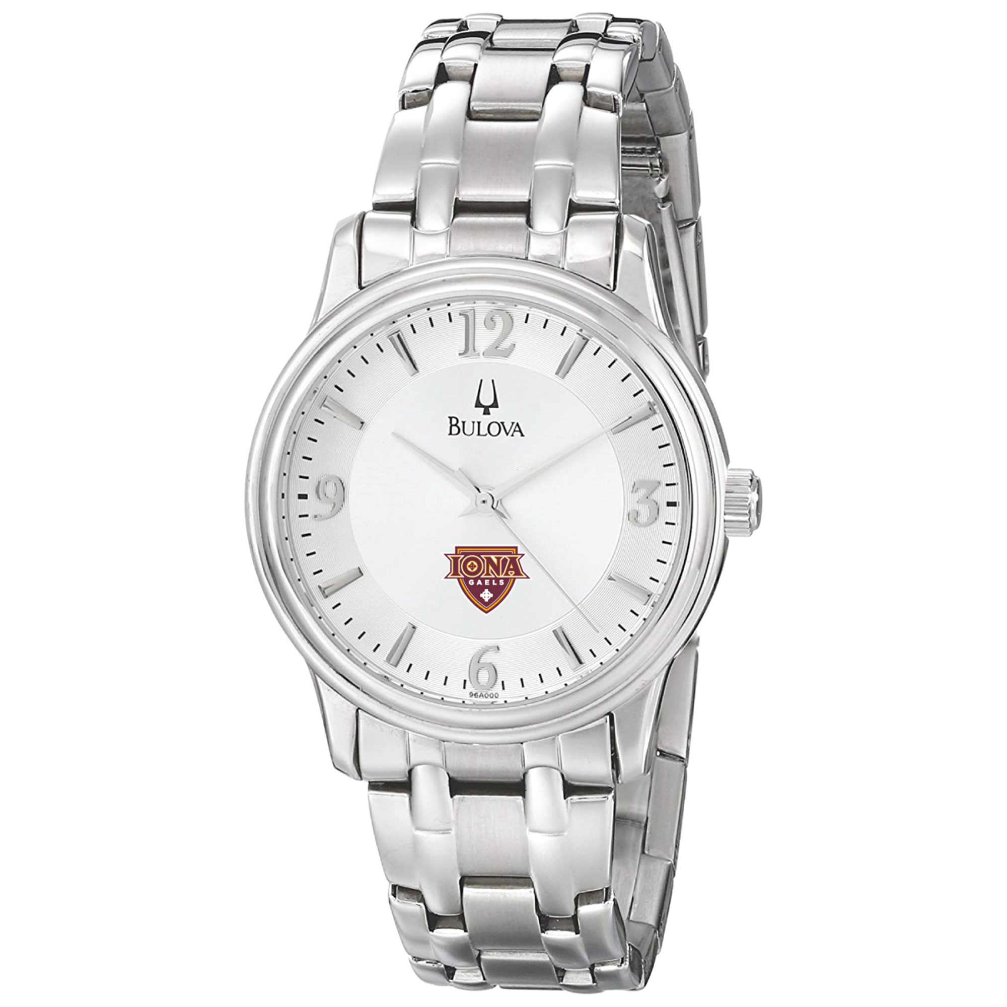 Men's Bulova  Silver Iona University Gaels Stainless Steel Quartz Watch