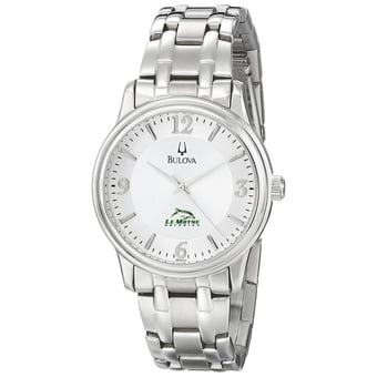Men's Bulova  Silver Le Moyne Dolphins Stainless Steel Quartz Watch