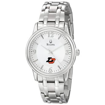 Men's Bulova  Silver Lewis & Clark College Pioneers Stainless Steel Quartz Watch
