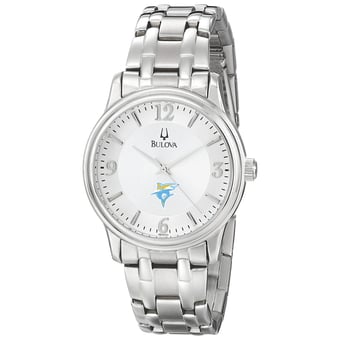 Men's Bulova  Silver LIU Sharks Stainless Steel Quartz Watch