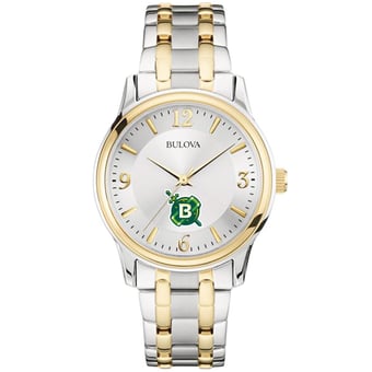 Men's Bulova  Silver/Gold Belhaven Blazers Two-Tone Stainless Steel Watch