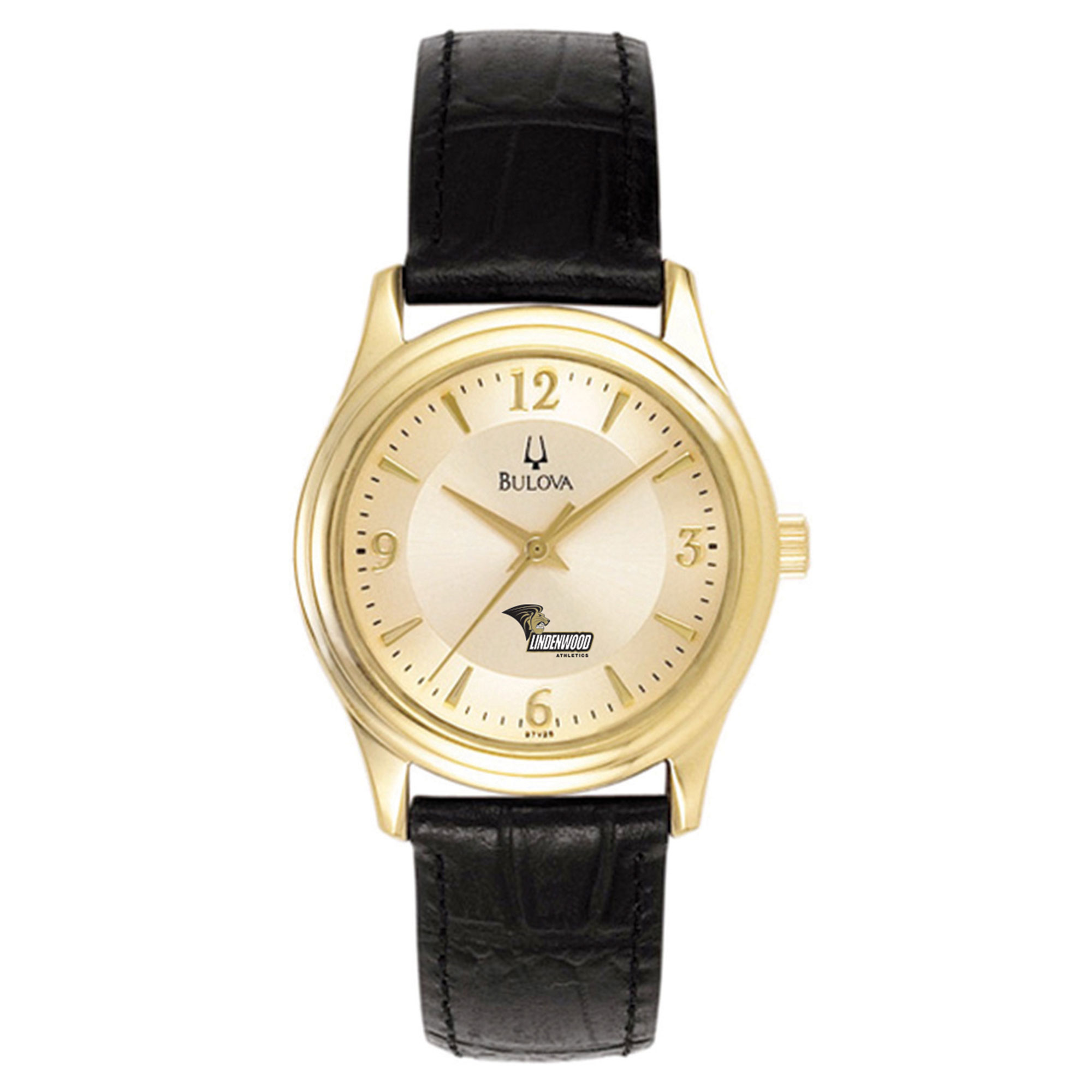 Women's Bulova  Gold/Black Lindenwood Lions Stainless Steel Watch with Leather Band