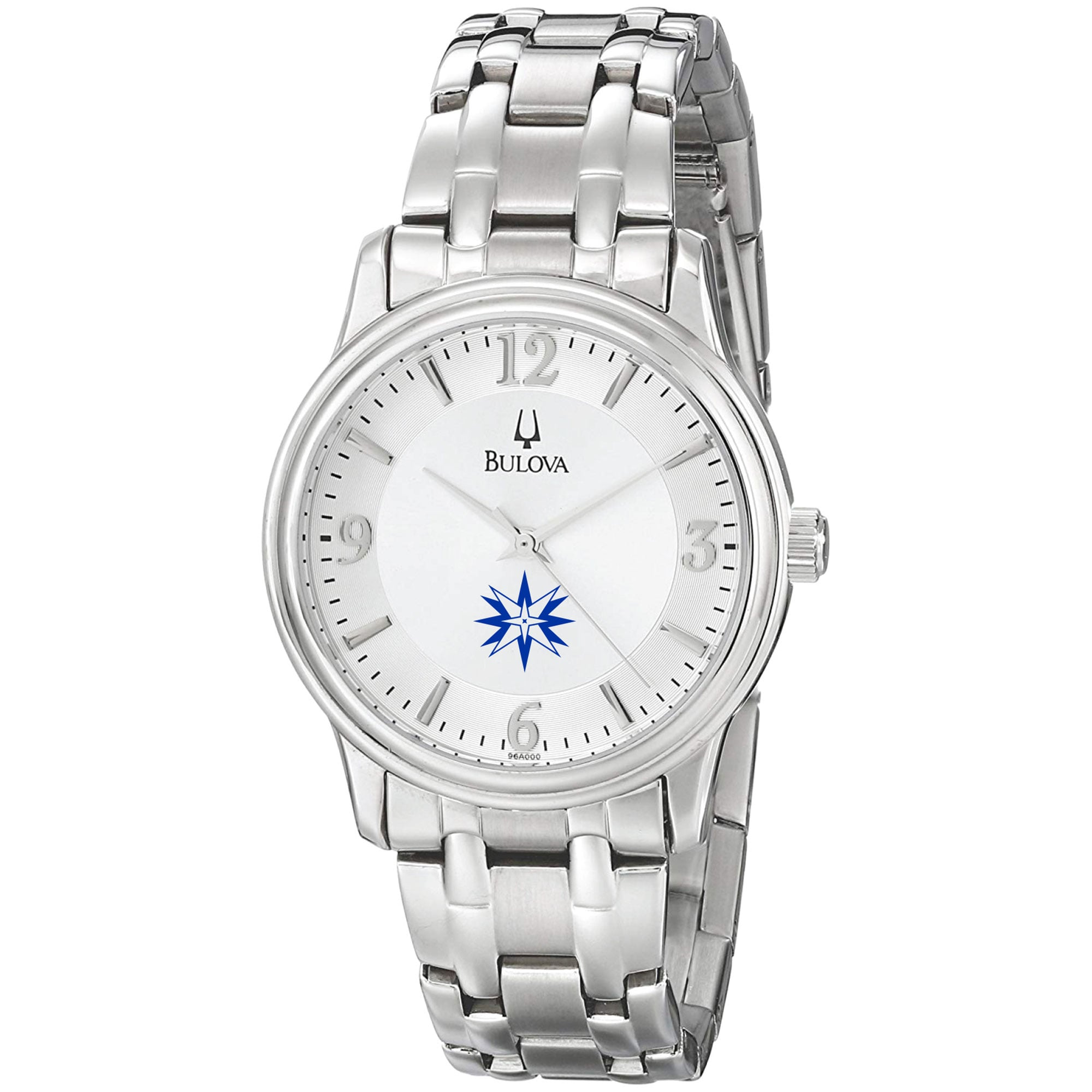 Men's Bulova  Silver Moravian Greyhounds Stainless Steel Quartz Watch
