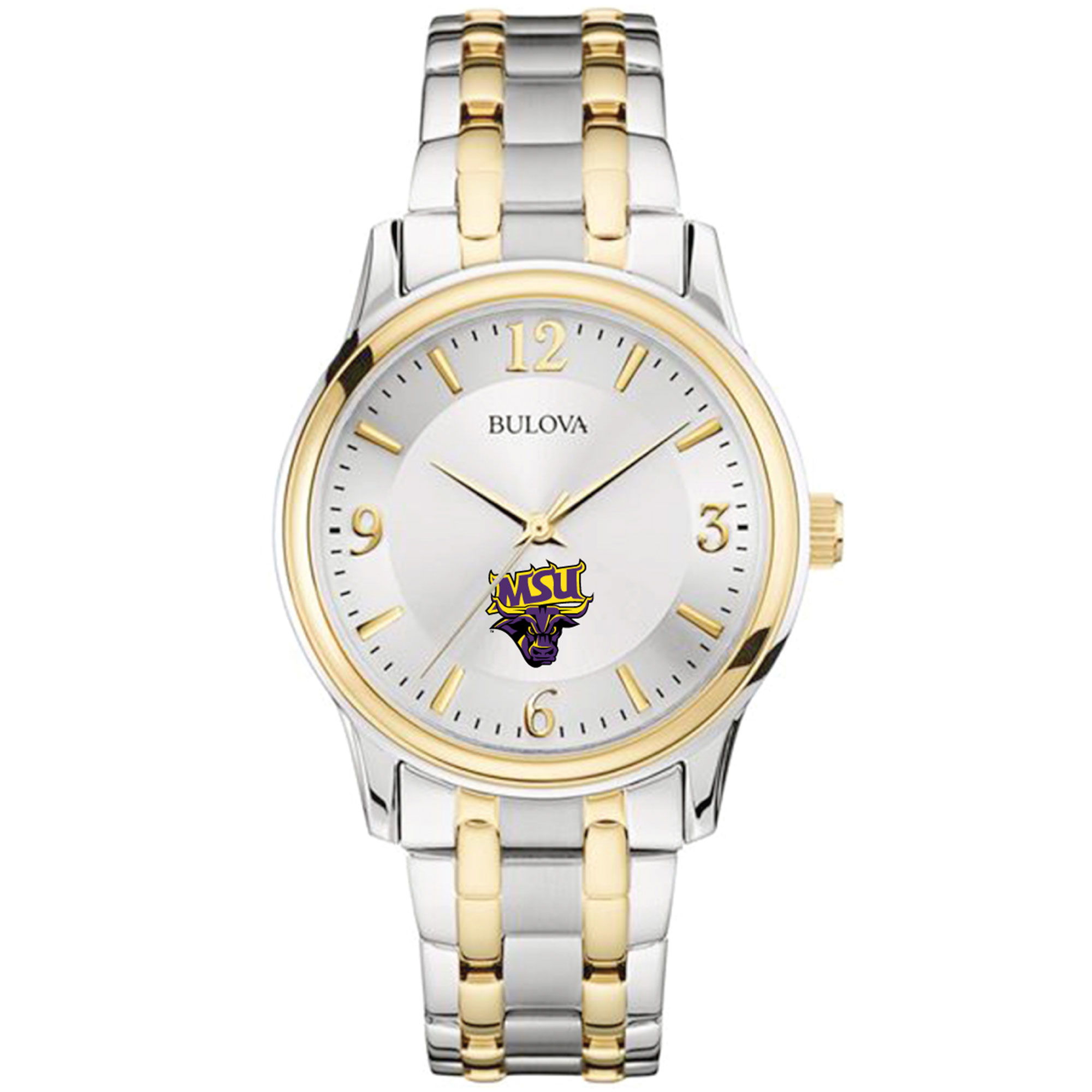 Men's Bulova  Silver/Gold Minnesota State Mavericks Two-Tone Stainless Steel Watch