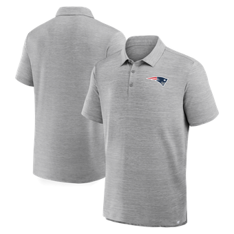 Men's Fanatics Heather Gray New England Patriots Clutch Polo
