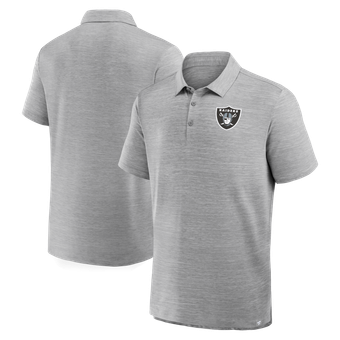 Men's Fanatics Heather Gray Las Vegas Raiders Clutch Polo