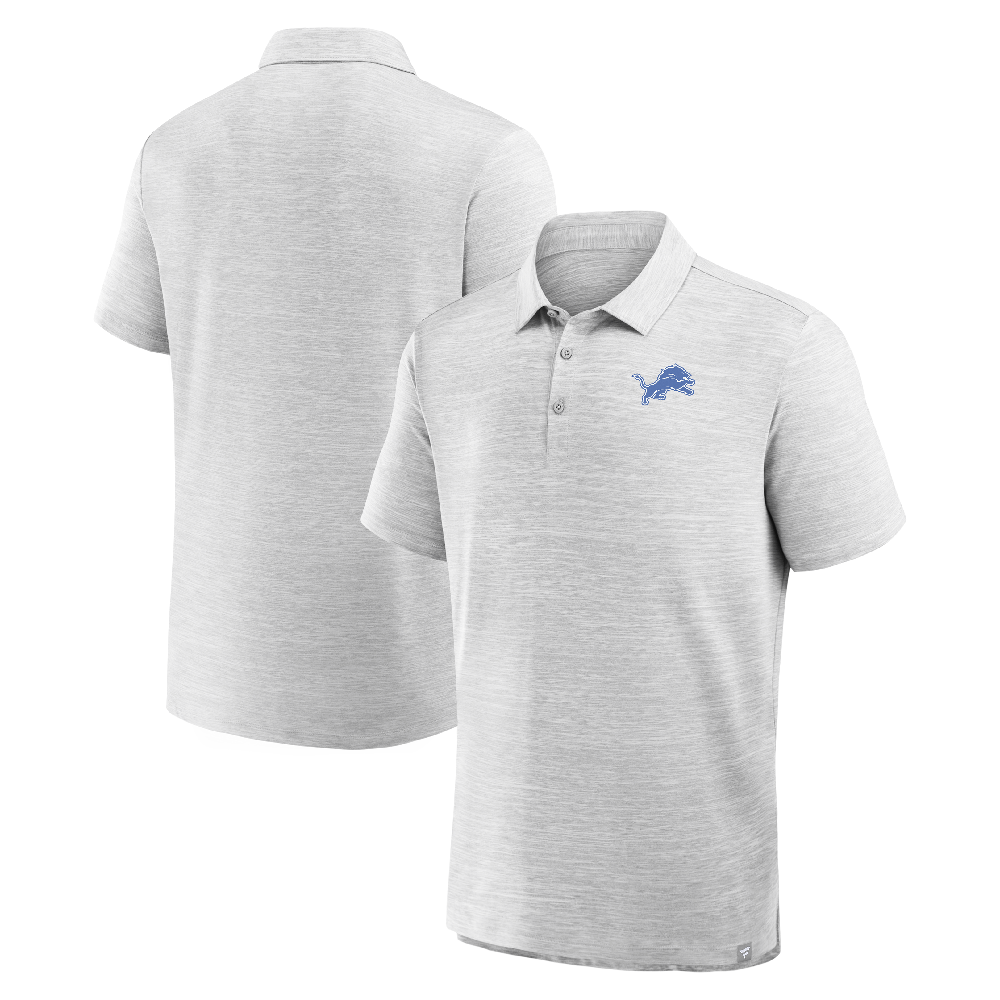 Men's Fanatics Heather Gray Detroit Lions Clutch Polo