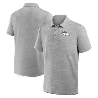 Men's Fanatics Heather Gray Denver Broncos Clutch Polo