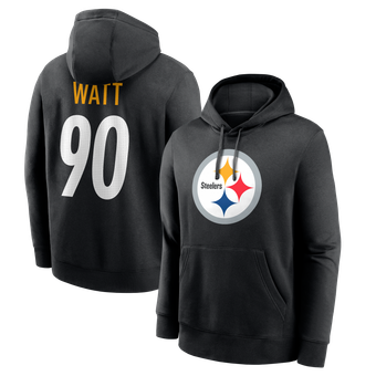 Men's Nike T.J. Watt Black Pittsburgh Steelers Name & Number Hoodie