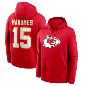 Men's Nike Patrick Mahomes Red Kansas City Chiefs Name & Number Hoodie