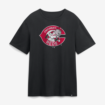 Men's Fanatics Black Cincinnati Reds Vintage Logo Legacy T-Shirt