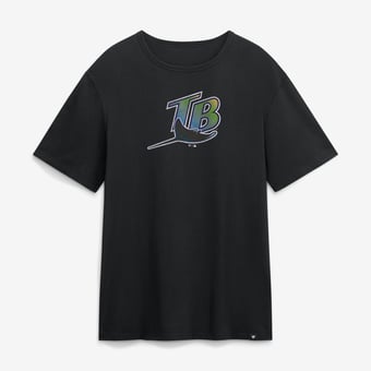Men's Fanatics Black Tampa Bay Rays Vintage Logo Legacy T-Shirt