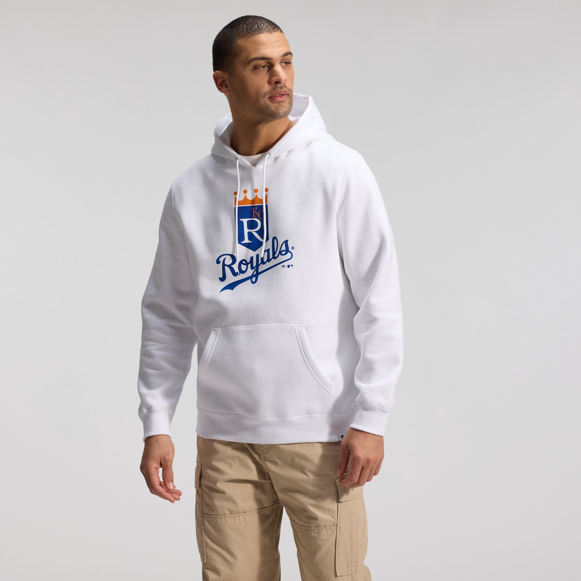 Men's Fanatics White Kansas City Royals Heritage Hoodie