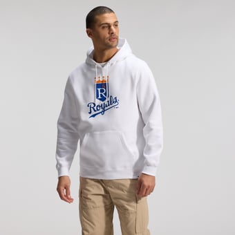 Men's Fanatics White Kansas City Royals Heritage Hoodie