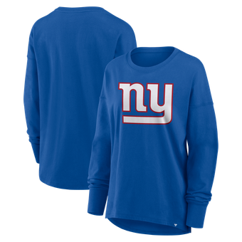 Women's Fanatics Royal New York Giants Relaxed Hip Essential Long Sleeve T-Shirt
