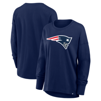 Women's Fanatics Navy New England Patriots Essential Long Sleeve T-Shirt