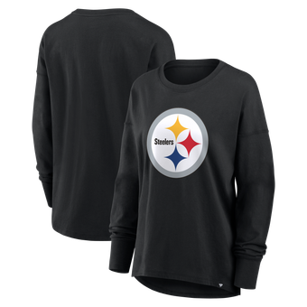 Women's Fanatics Black Pittsburgh Steelers Essential Long Sleeve T-Shirt