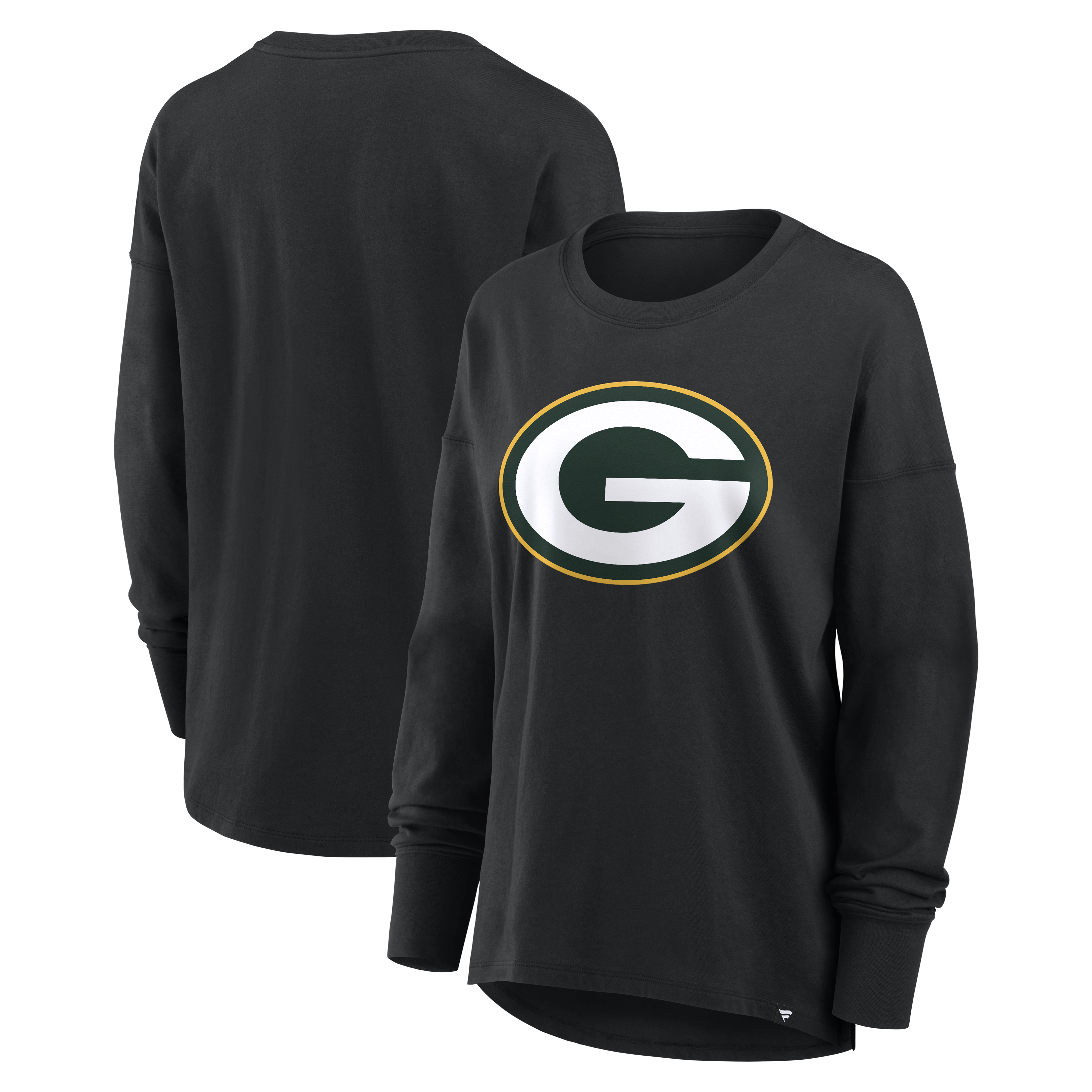 Women's Fanatics Black Green Bay Packers Essential Long Sleeve T-Shirt
