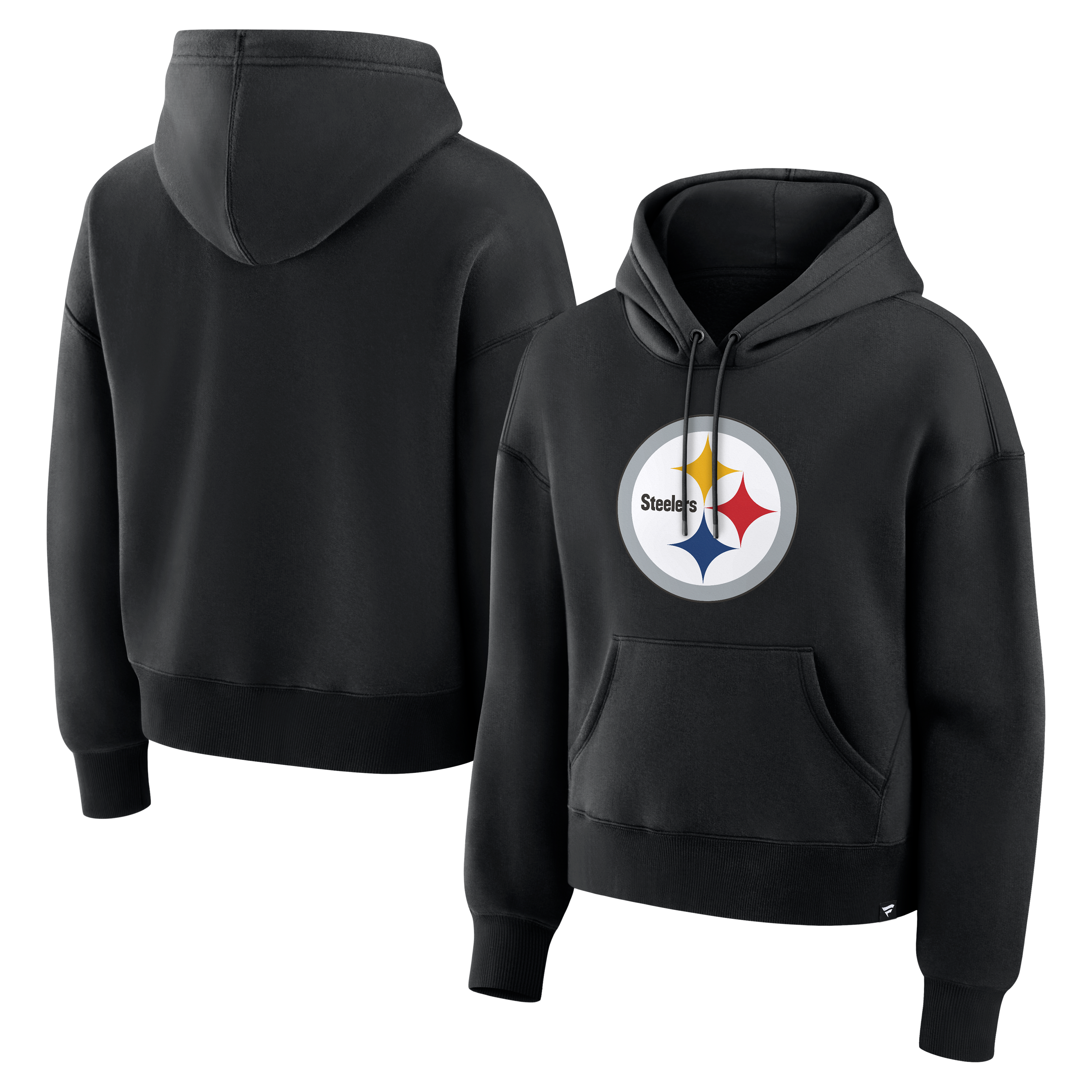 Women’s Fanatics Black Pittsburgh Steelers Essential Legacy Hoodie Women’s Fanatics Black Pittsburgh Steelers Essential Legacy Hoodie