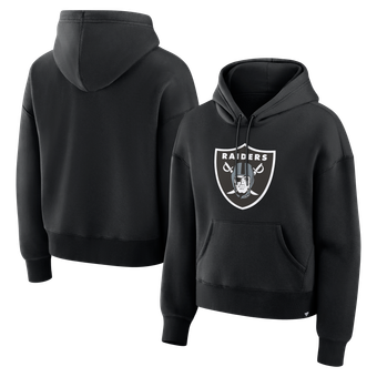 Women's Fanatics Black Las Vegas Raiders Relaxed High Hip Essential Legacy Hoodie