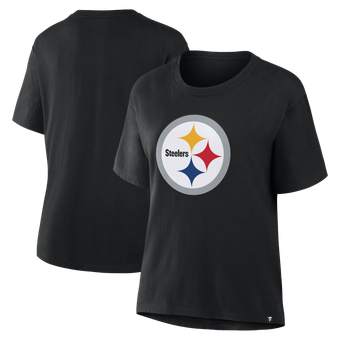 Women's Fanatics Black Pittsburgh Steelers Essential Legacy T-Shirt