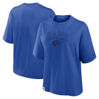 Women's Nike Royal Los Angeles Rams Lockup Boxy T-Shirt
