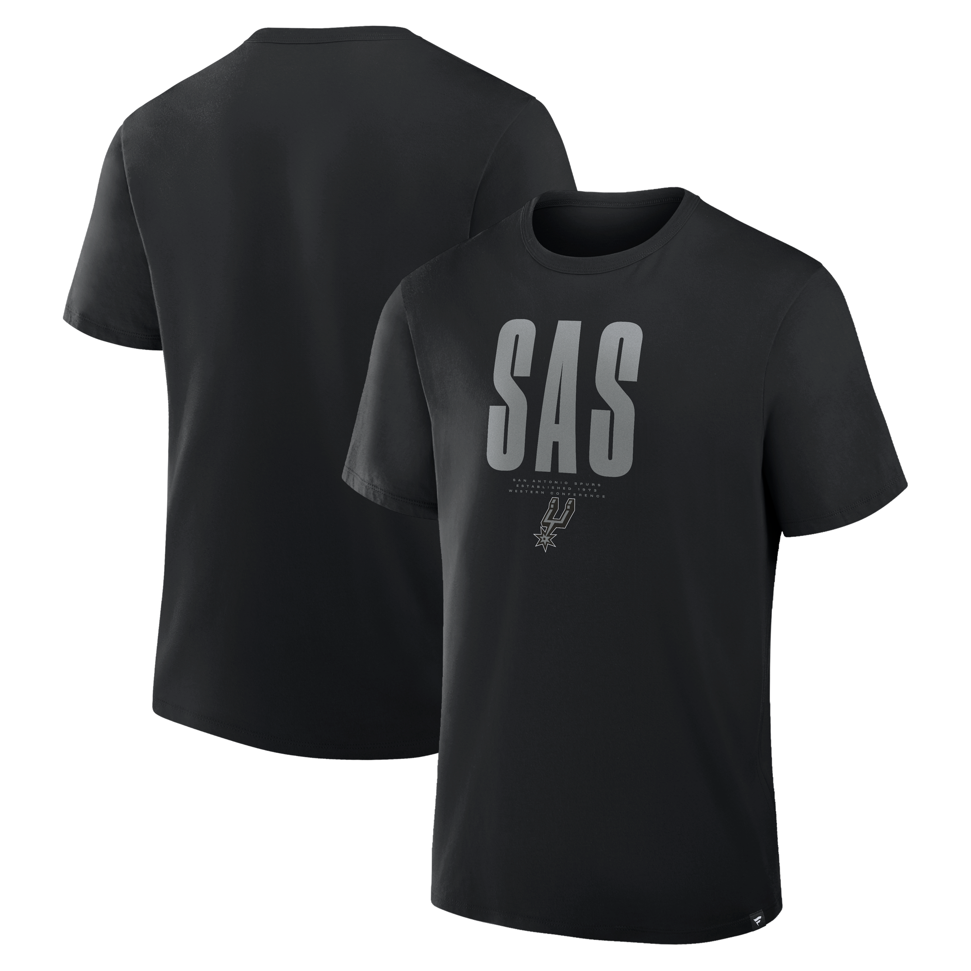 Men's Fanatics  Black San Antonio Spurs Full Court Condition T-Shirt
