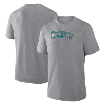 Men's Fanatics Heather Gray Seattle Mariners Play Tribute Tri-Blend T-Shirt