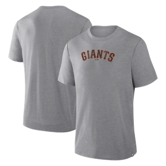 Men's Fanatics Heather Gray San Francisco Giants Play Tribute Tri-Blend T-Shirt