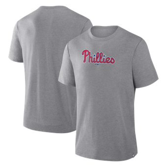 Men's Fanatics Heather Gray Philadelphia Phillies Play Tribute Tri-Blend T-Shirt