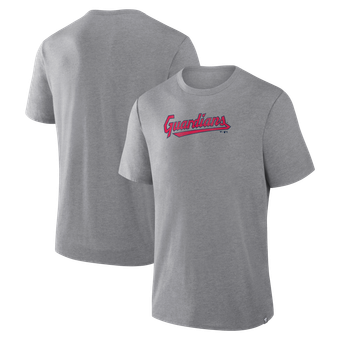 Men's Fanatics Heather Gray Cleveland Guardians Play Tribute Tri-Blend T-Shirt