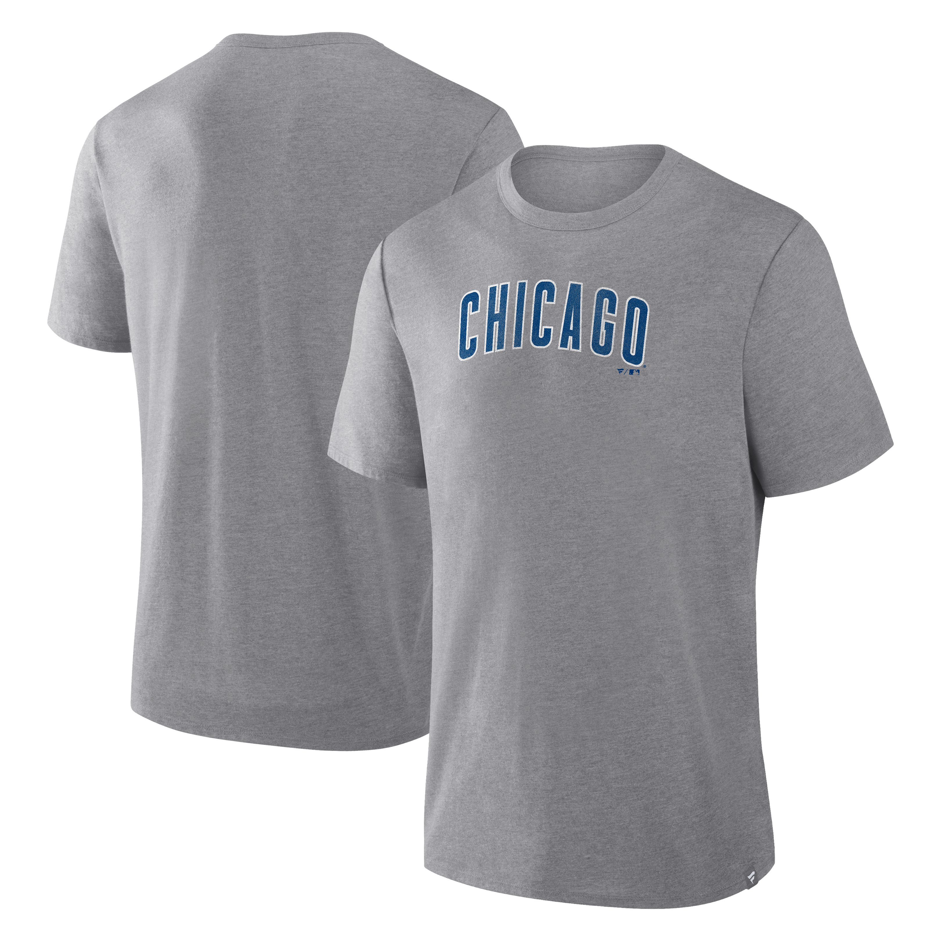 Men's Fanatics Heather Gray Chicago Cubs Play Tribute Tri-Blend T-Shirt