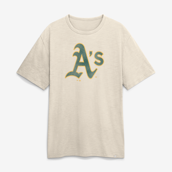 Men's Fanatics Cream Athletics Stadium Slub T-Shirt