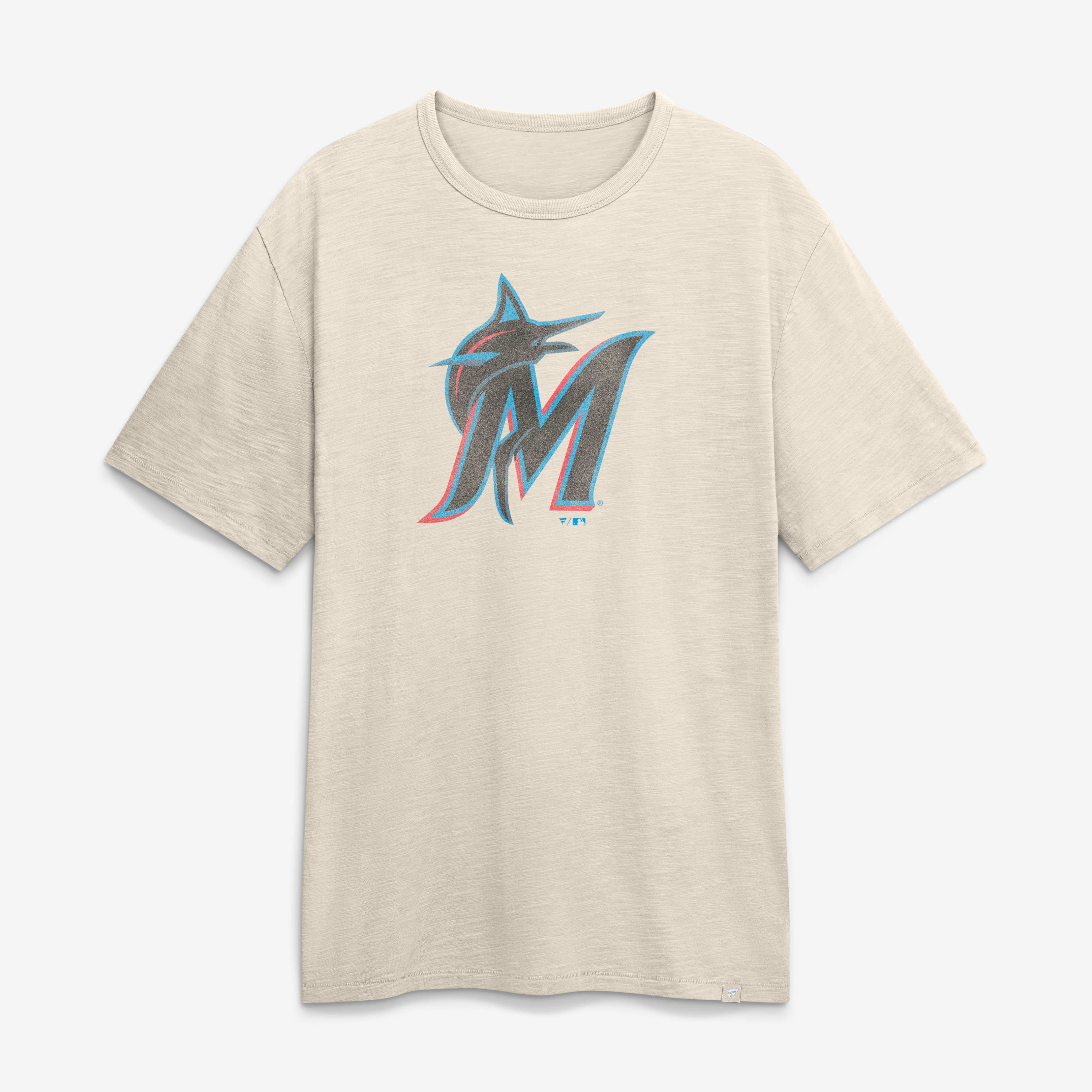 Men's Fanatics Cream Miami Marlins Stadium Slub T-Shirt
