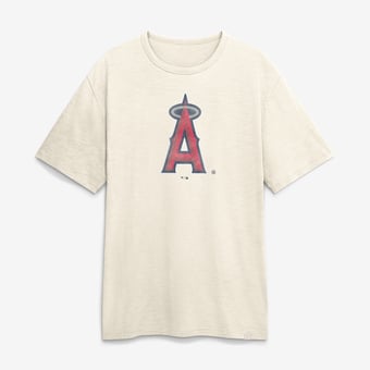 Men's Fanatics Cream Los Angeles Angels Stadium Slub T-Shirt