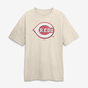 Men's Fanatics Cream Cincinnati Reds Stadium Slub T-Shirt