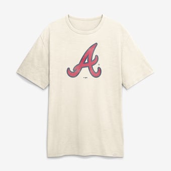Men's Fanatics Cream Atlanta Braves Stadium Slub T-Shirt