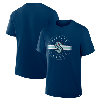 Men's Fanatics Deep Sea Blue Seattle Kraken Legacy Cross Check T-Shirt
