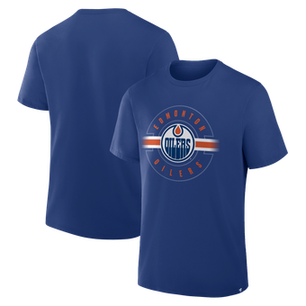 Men's Fanatics Blue Edmonton Oilers Legacy Cross Check T-Shirt