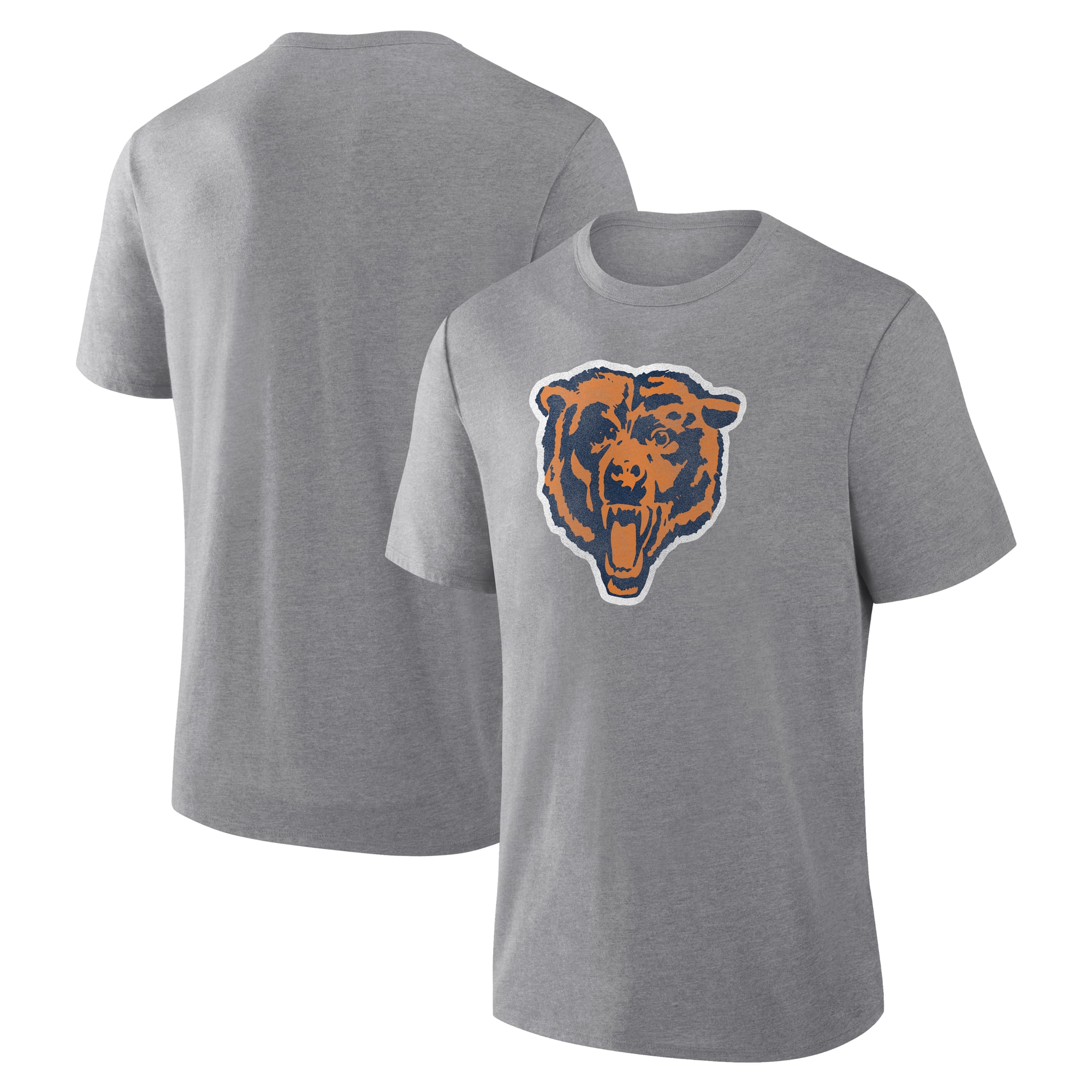Men’s Fanatics Heather Gray Chicago Bears Vintage Heritage Tribute Tri-Blend T-Shirt Men’s Fanatics Heather Gray Chicago Bears Vintage Heritage Tribute Tri-Blend T-Shirt