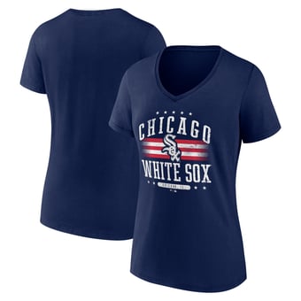Women's Navy Chicago White Sox Americana Team V-Neck T-Shirt