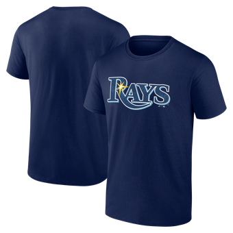 Men's Logo Athletic Navy Tampa Bay Rays Wordmark T-Shirt