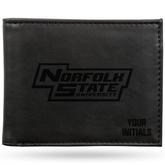 Black Norfolk State Spartans Personalized Billfold Wallet