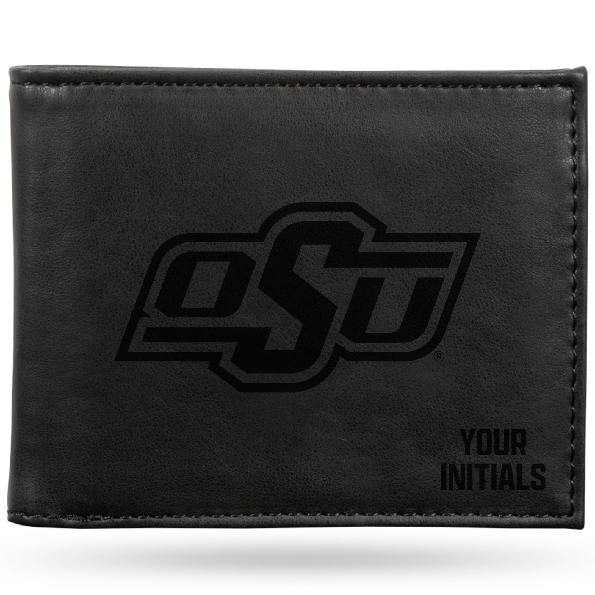 Black Oklahoma State Cowboys Personalized Billfold Wallet