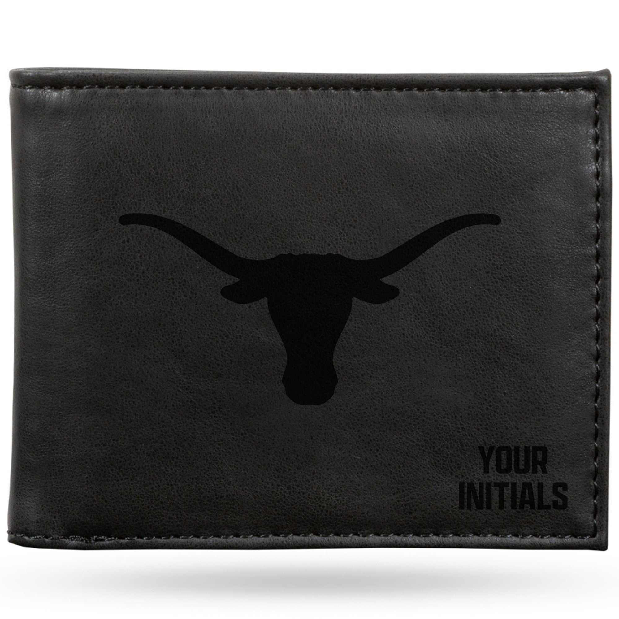 Black Texas Longhorns Personalized Billfold Wallet