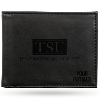 Black Texas Southern Tigers Personalized Billfold Wallet