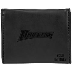 Black Delaware State Hornets Personalized Trifold Wallet